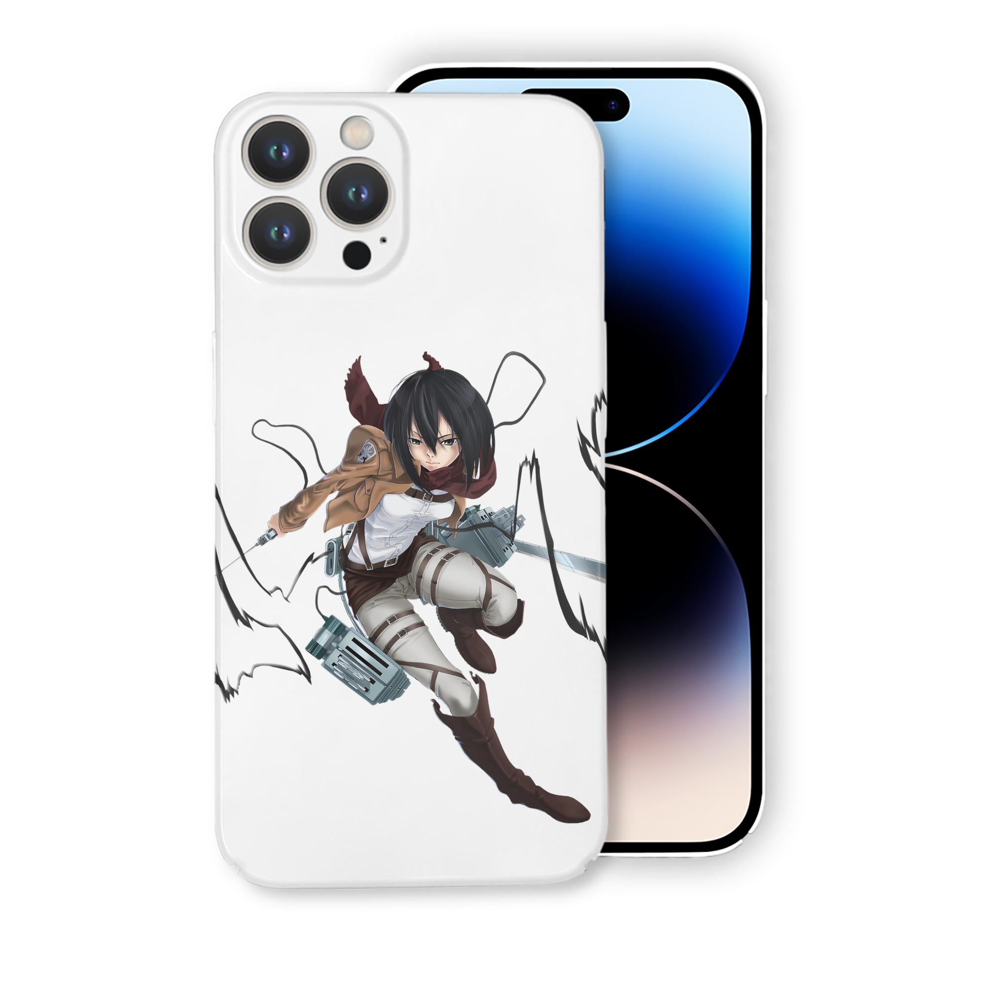 （画像用） 進撃の巨人 ミカサ·アッカーマン Attack on Titan Mikasa Ackerman 【iPhone 14シリーズ対応】ハードケース